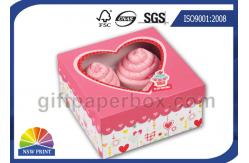 China Custom Printing Folding Cup Cake / Dessert Paper Box With Display Window supplier