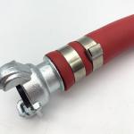 Double Banded Red Rubber Jackhammer Air Hose With America Claw Couplings for sale