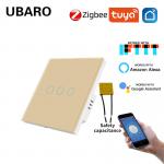 Smart Zigbee Switch Gold EU / UK Standard 220V Wall Switch App Contorl