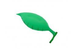 China Sleeping Inflatable Travel Pillow Green Leaf Shape Polyester / Cotton Material supplier