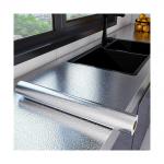 Matt Silver Foil Kitchen Stickers Self-Adhesive Wallpaper for Countertops and Furniture
