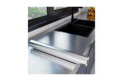 China Matt Silver Foil Kitchen Stickers Self-Adhesive Wallpaper for Countertops and Furniture supplier