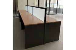 China Black Office Desk Workstation With Office Privacy Screen Partition supplier