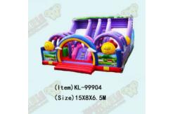 China Customize Large Two Lane Slides Purple Inflatable Bouncer Slide supplier