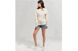 China Soft Plain Crew Neck Sweatshirt Women Pullover Crew Sweatshirt supplier