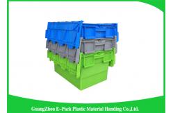 China 60 Litre Plastic Attached Lid Containers / Lidded Plastic Storage Box supplier
