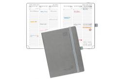 China 2024 POPRUN Medium Academic Planner Custom Grey Weekly Schedule Large Writting Space supplier