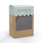 Brown Kraft Paper Tuck End Box Packaging With Clear PVC Window Folders