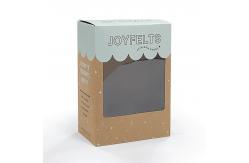 China Brown Kraft Paper Tuck End Box Packaging With Clear PVC Window Folders supplier