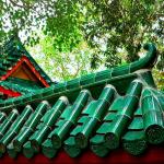 Asian Style Glazed Clay Roof Tiles Hotel Decorative Chinese Handmade Sculpture for sale