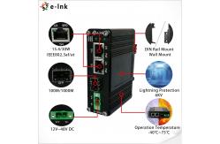 China Mini Industrial Ethernet Fiber Media Converter 1 Port 100/1000X SFP To 2 Port 10/100/1000T 30W supplier