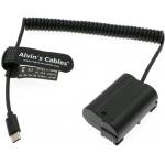 Alvin'S Cables USB C Type C PD To EN-EL15|EP-5B Dummy Battery Coiled Power Cable For Nikon Z5 Z6 Z7 Z6II Z7II D500 D600 for sale
