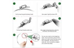 China Adjustable 304 Stainless Steel Worm Gear Hose Clamp Strap With Fasteners supplier