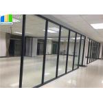 EBUNGE Office Partition Modular Aluminum Tempered Full Height Glass Partition Wall For Office Fit Out for sale