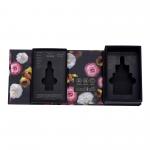 Custom Skincare Box Luxury Black Rigid Cardboard Packaging with Magnetic Lid Eco-Friendly for sale