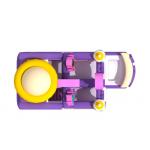 ODM / OEM Inflatable Double Slides Alien Moon Astronaut Inflatable Slides For Kids