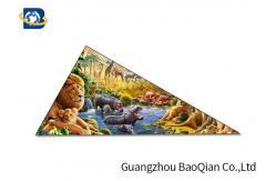 China Animal Image 3D Lenticular Ruler , Plastic Triangle Ruler Customized Logo supplier