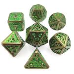 Polyhedron Dice Card Affirm card Hand Carved Metal Practical Plating Sharp 7 Piece