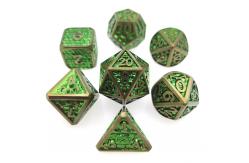 China Polyhedron Dice Card Affirm card Hand Carved Metal Practical Plating Sharp 7 Piece supplier