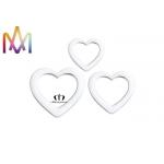 1.5MM Thickness Three Piece Set Hollow Heart Pendant For Bracelet for sale