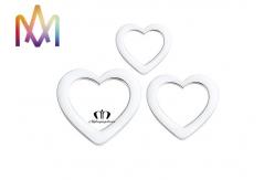 China 1.5MM Thickness Three Piece Set Hollow Heart Pendant For Bracelet supplier