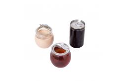 China 250ml Round Plastic Beverage Cans With Easy Open End Clear Drinks Bottles supplier
