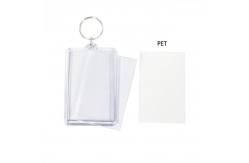 China Sublimation Blank Acrylic Keychain Custom Picture Insert Clear Plastic Acrylic Photo Frame Keychain supplier