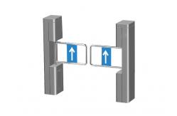 China 40person/min 100W SS304 Access Control Swing Gate supplier