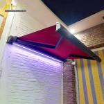 Retractable Full Cassette Electric Awning With Remote Control LED Light for sale