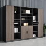 2.4M Black Wood File Cabinet ODM Large Capacity Wood Office Cupboard for sale