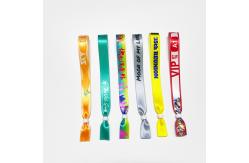 China Wholesale Custom Fabric Woven Wristbands With Logo Pattern Barcode Soft Polyester Wristband supplier