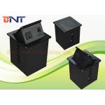 Aluminum Alloy Smart Office Desktop Hydraulic Pop Up Power Socket Box US Standard for sale