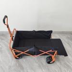 Rear Opening Folding Shopping Cart Trolley Beach Camping Folding Cart PU Wheel for sale
