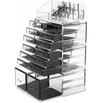 Polystyrene 8 Layers Acrylic Makeup Organizer Clear Acrylic Makeup Drawers for sale