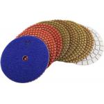 Metal Bond Diamond Polishing Pads Set Granite Polishing Tools Of 8 PCS With White Buff for sale