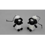 Sheep Little Kids Mini Duck Keychains Vinyl Toy With Ring , Animal Ring Toy