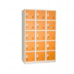 Gym Lockable Safety 15 Door Digital Metal Lockers KD Structure for sale
