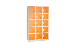 China Gym Lockable Safety 15 Door Digital Metal Lockers KD Structure supplier