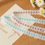 1.7cm Weaved Lace Edge Polyester Elastic Bra Strap Ribbon For Garment Accessories for sale