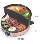 Non - Stick 2 In 1 Hot Plate Multi Function Cooker With Seperate Switch Control for sale