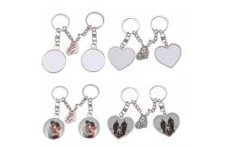 China Couples Keyrings Sublimation Love Keychain For Couples Romantic Key Chain supplier