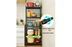 China ISO9001 Telescopic Kitchen Shelf 5 Layers Adjustable Length Height supplier