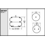 002878 Double Convoluted Air Spring 257-1 W013587897 12 Months Warranty for sale