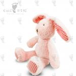 Eco Friendly Cute Soft Toys Pink Bunny Stuffed Animal 19 X 28cm for sale