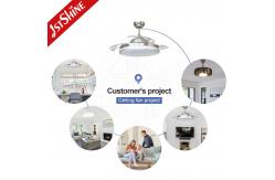 China LED Retractable Ceiling Fan Light 3 Speed Remote Control Modern supplier