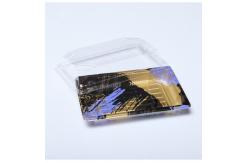 China Recyclable Disposable Plastic Sushi Tray OEM With Anti Fog Lid supplier