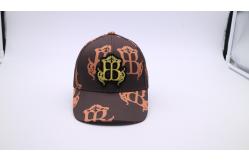 China Unconstructed 7 Panels 52cm Printed Baseball Caps With Plastic Closure supplier
