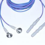 Flexible Soft EEG Electrodes Cable EEG Cable With Gold Plated Copper Cup for sale