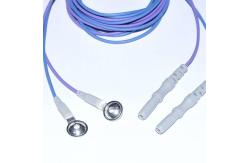 China Flexible Soft EEG Electrodes Cable EEG Cable With Gold Plated Copper Cup supplier
