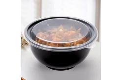 China 48oz Black Disposable Takeout Containers Easy Open Plastic Food Container supplier